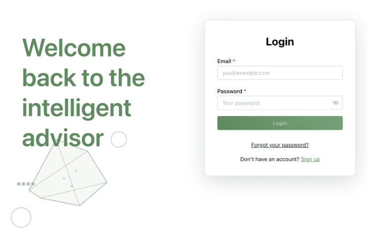 Login page for the Intelligent Academic Advisor web application.