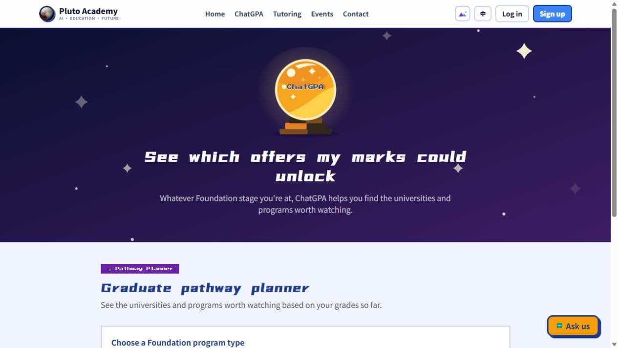 VVS Academy / Pluto Academy secondary project preview